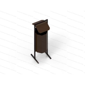 Урна Классика 20л с крышкой бронза