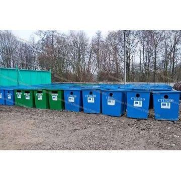 Контейнер металлический 0,75м3 для раздельного сбора мусора - для бумаги