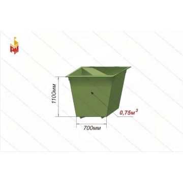 Контейнер под мусор объёмом 0,75 м3