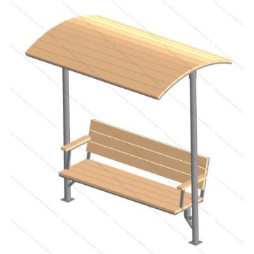 Скамья с навесом 02