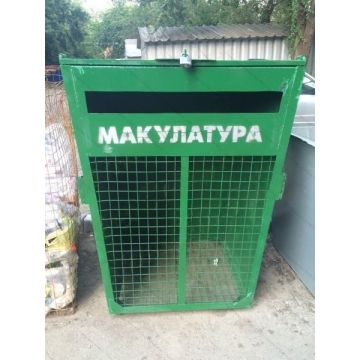 Контейнер металлический 0,75м3 для раздельного сбора мусора - для макулатуры