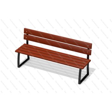Скамейка уличная Стандарт со спинкой