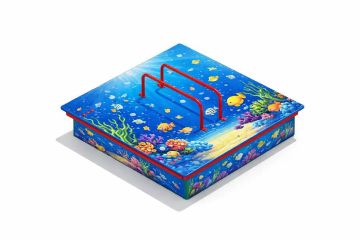 Песочница с крышкой 02 Море