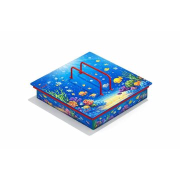 Песочница с крышкой 02 Море