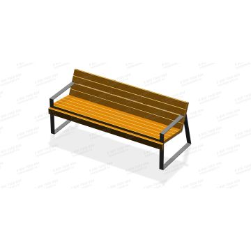 Скамейка уличная РМ со спинкой