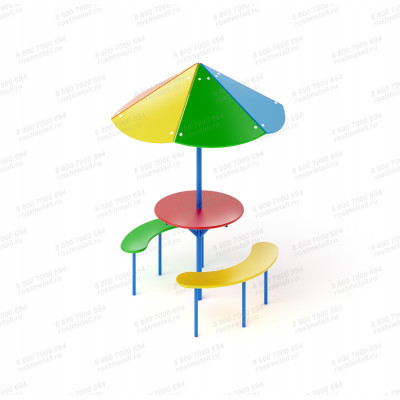 Зонтик со столиком и скамейками