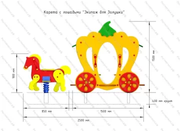 Карета с лошадьми Экипаж для Золушки