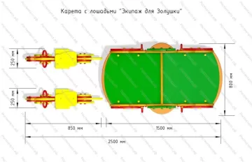 Карета с лошадьми Экипаж для Золушки