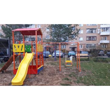 Горка пластиковая  одинарная с высоты 1,2 м