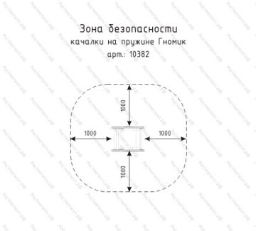 Качалка на пружине Гномик с фотопечатью