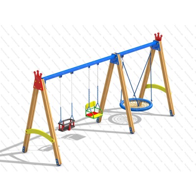 Качели Тройные Кб Фортуна 06 с Гнездом усил