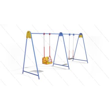 Качели Двухместные ⌀32 Микс на цепях