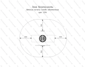 Качели Одноместные ⌀42 Гнездо Эконом Качели Одноместные ⌀42 Гнездо Эконом