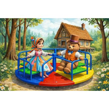 Детская карусель Ромашка Сказка