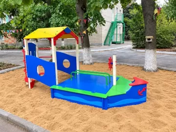 Песочница Кораблик с крышкой Песочница Кораблик с крышкой