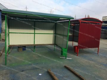 Автобусная остановка Стандарт 3м крыша профнастил