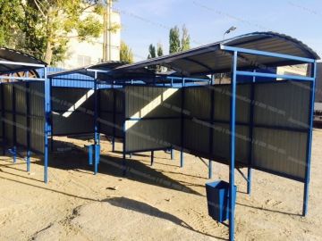Автобусная остановка Стандарт 3м крыша профнастил