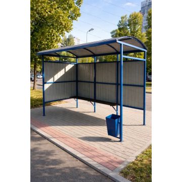 Автобусная остановка  Стандарт 3м две стенки профнастил