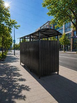 Автобусная остановка  Стандарт 3м две стенки профнастил