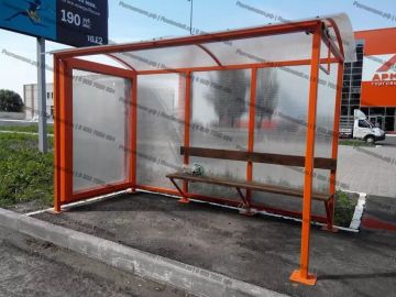 Автобусная остановка Реклама 3,5м сот. и мон. карбонат