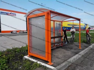 Автобусная остановка Реклама 3,5м сот. и мон. карбонат
