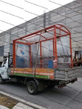 Автобусная остановка Реклама 3,5м сот. и мон. карбонат