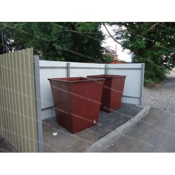 Контейнерная площадка для мусора открытая на 2 контейнера