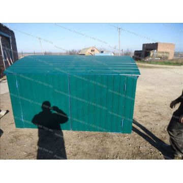 Контейнерная площадка для мусора с опрокидывающимся верхом на 3 контейнера