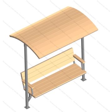 Скамья с навесом 02