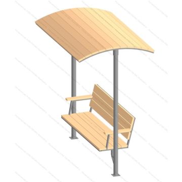 Скамья с навесом 02