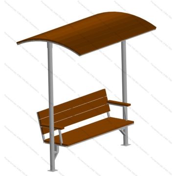 Скамья с навесом 02