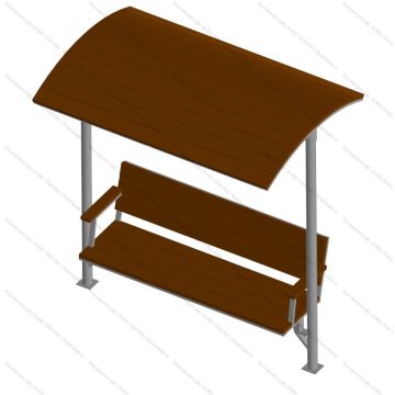 Скамья с навесом 02