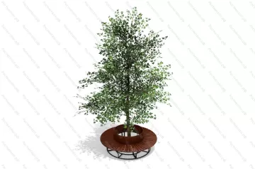 Скамейка круговая со спинкой