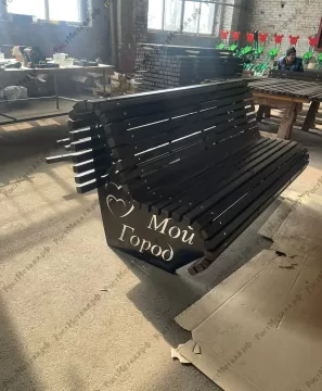 Скамейка Мой город со спинкой