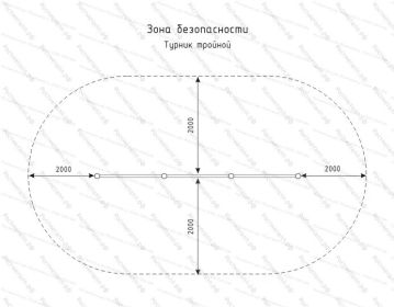 Турник тройной Турник тройной