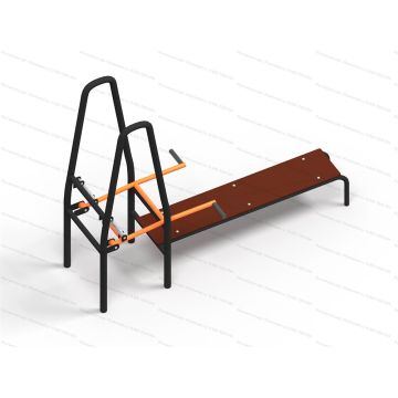 Уличный тренажер Жим лежа с амортизаторами