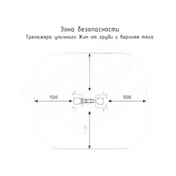 Тренажер уличный Жим от груди + верхняя тяга КВ