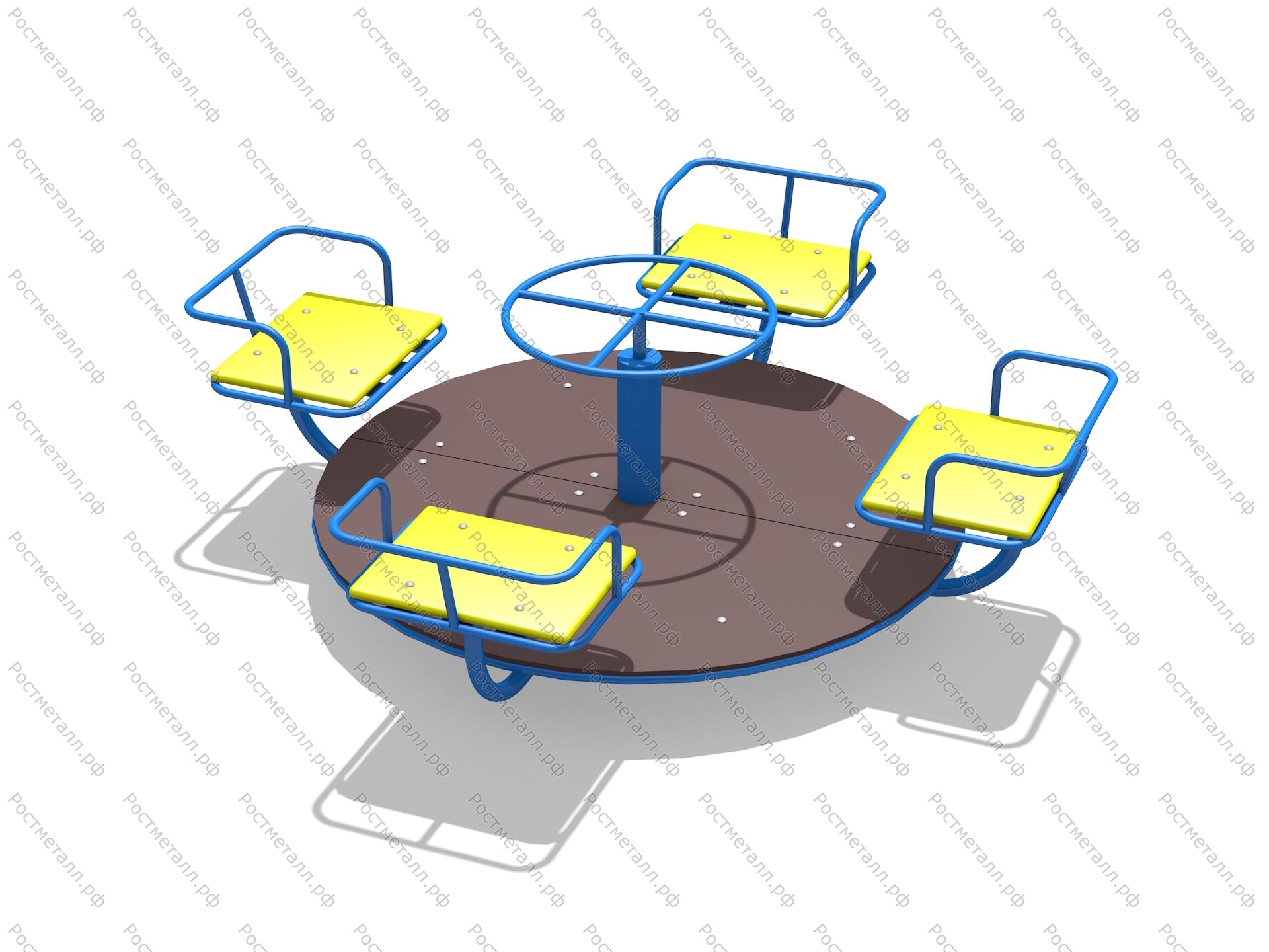 Детская карусель Радость (четырехместную) купить в Таганроге по выгодной  цене - интернет-магазин Ростметалл