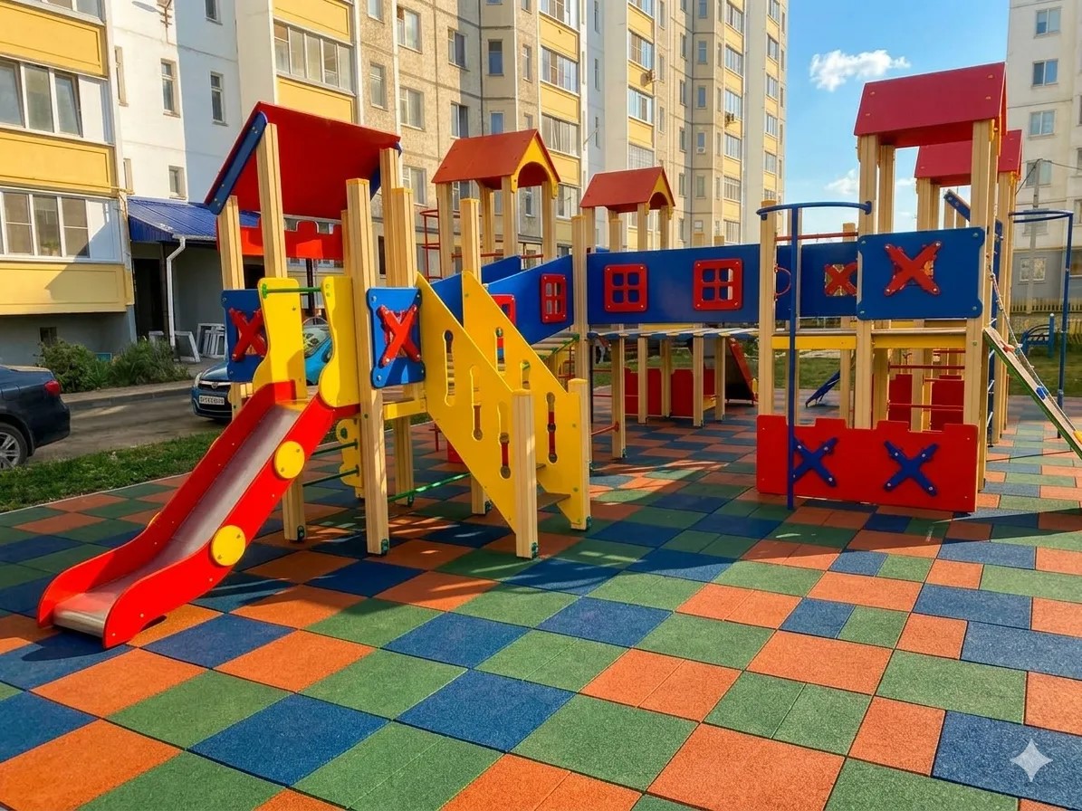Порошковая покраска каркаса площадки